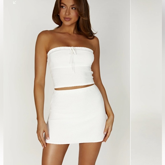 Meshki Kyra waffle mini skirt - Picture 1 of 5